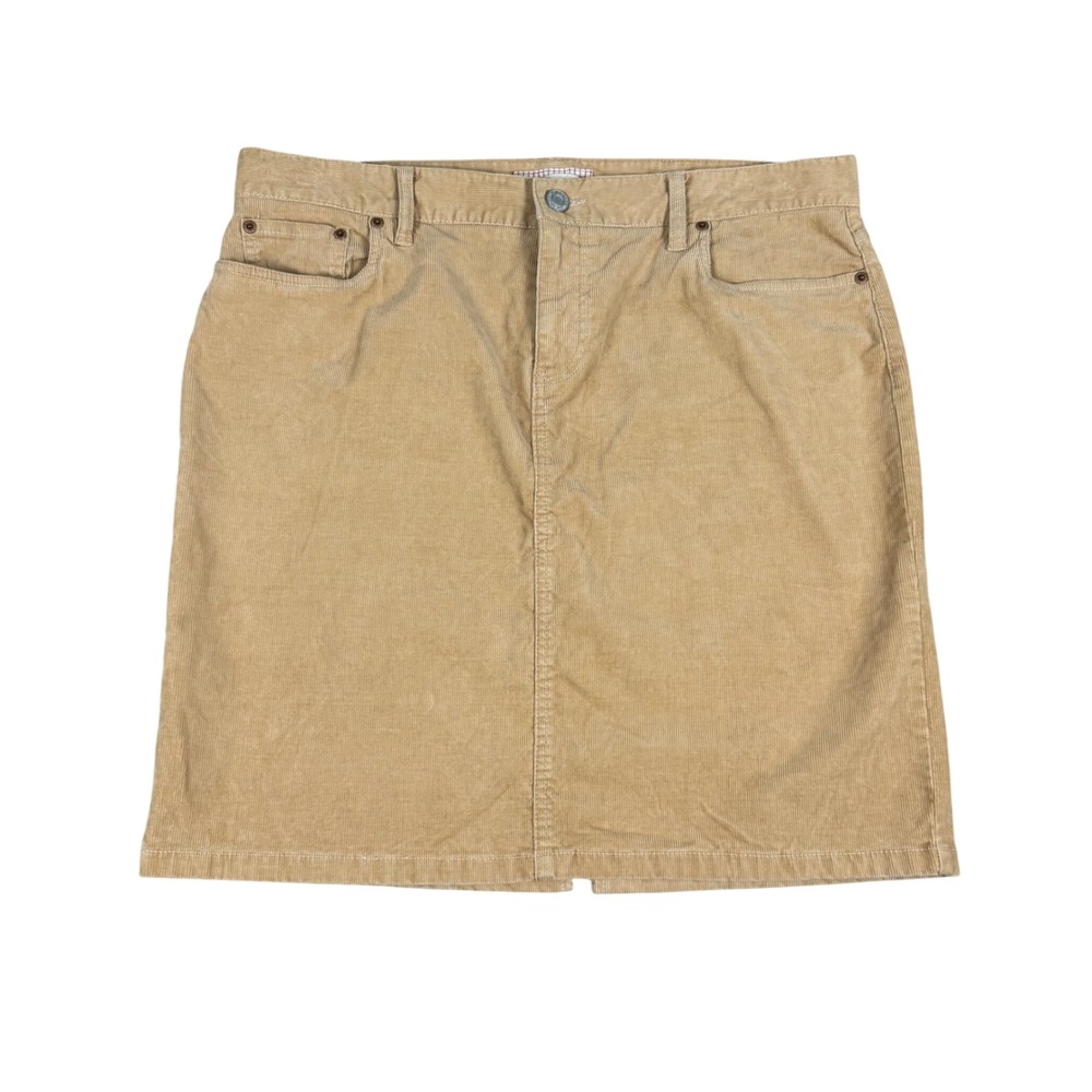 Old Navy Tan Corduroy Mini Skirt Size 14 Stretch Y2K Boho